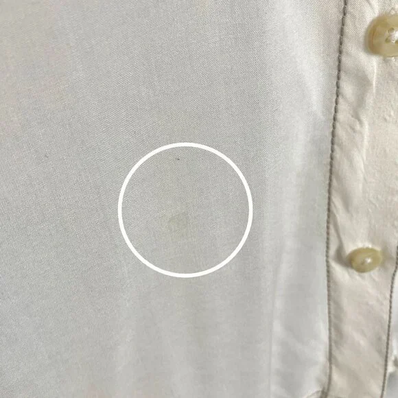 Urban Outfitters Blouse White Semi-Sheer Long Sleeve FLAWS Size Medium Women Top - Picture 11 of 16